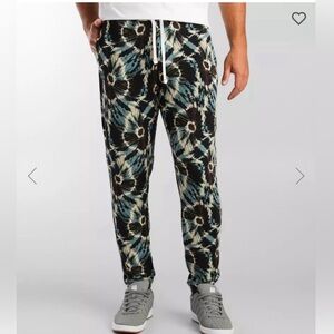 SAXX Snooze Pants Men’s Size M Blue Brown Tie Dye Drawstring Loungewear Pockets